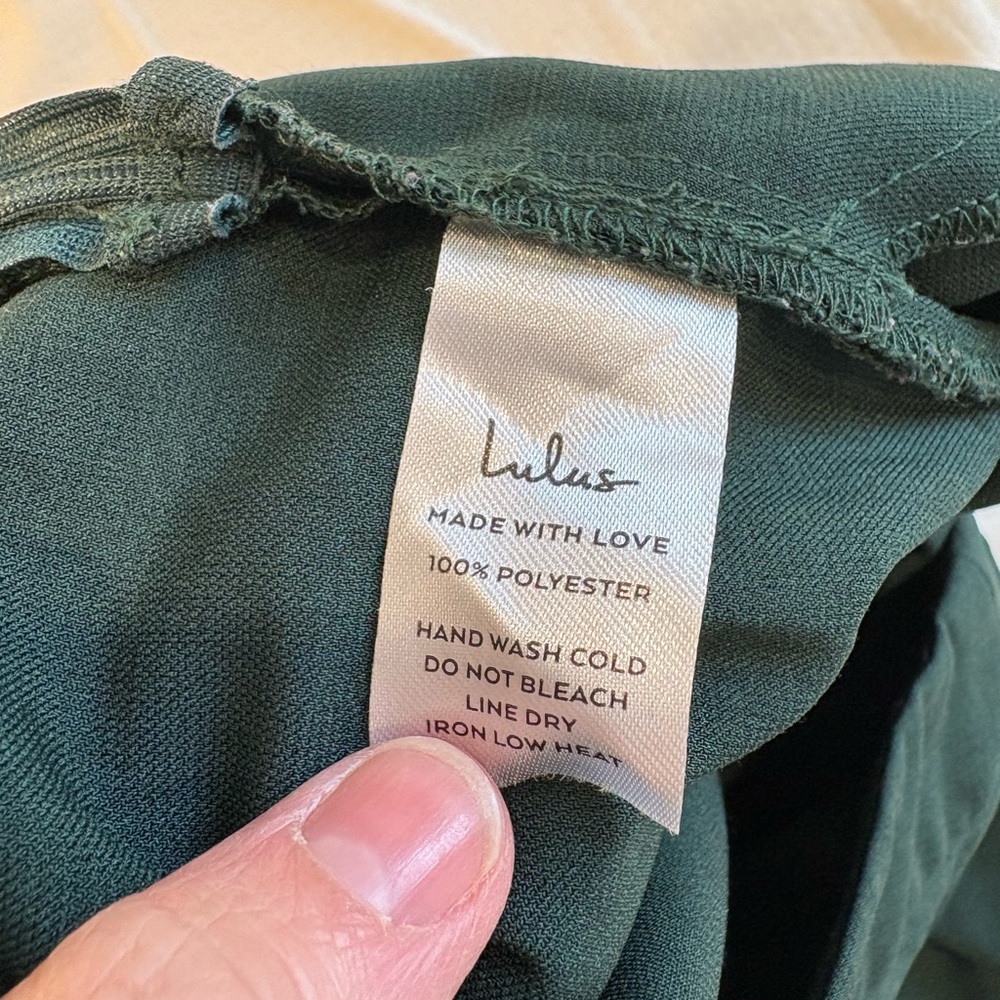 Lulu's Lightweight Green Dress Pants with Size Zipper Size M - Picture 3 of 5